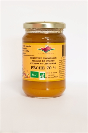 Confiture pêche allégée en sucre 310g